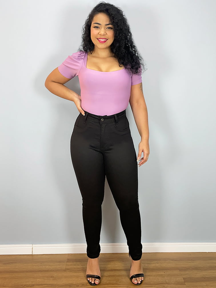 Calça jeans com cinta embutida sale plus size