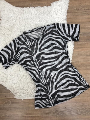 Blusa Tule Zebra