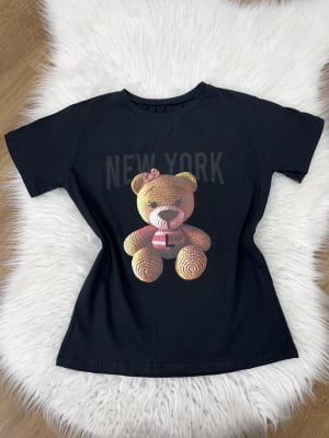 T-Shirt Estampada Baby Urso