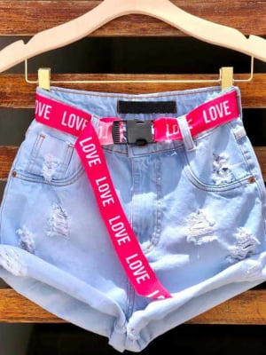 Short Jeans Pink Love